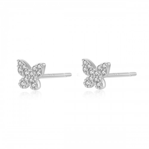 Butterfly zircons stud earrings
