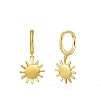 Sun hoop earrings