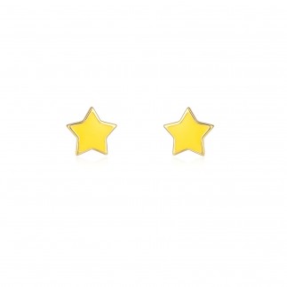 Yellow star stud earrings