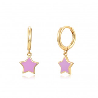 Mallow star hoop earrings