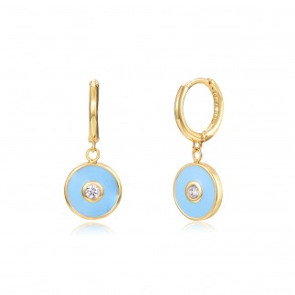 Turquoise mawi hoop earrings