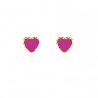 Strong pink heart stud...