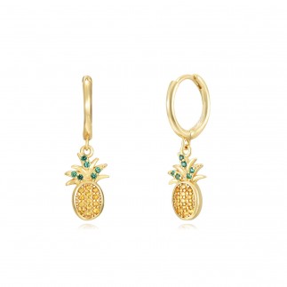 Pineapple hoop earrings
