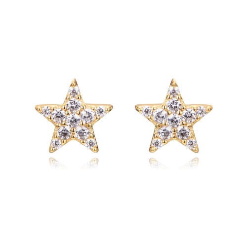 White star stud earrings