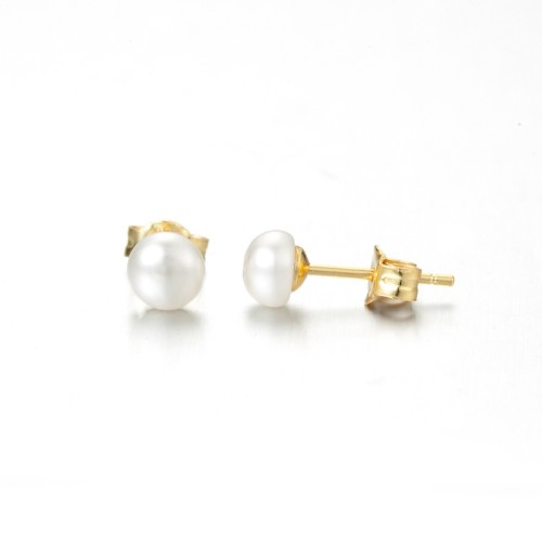 Pearl shaped stud earrings size S