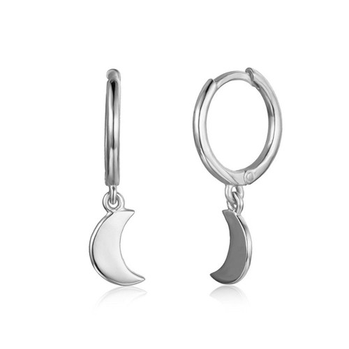 Moon hoop earrings