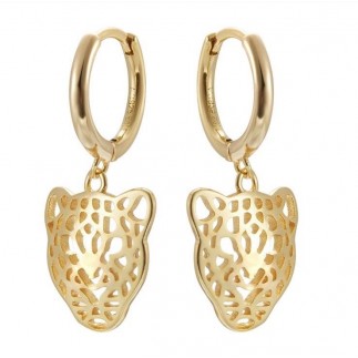 Leopard hoop earrings