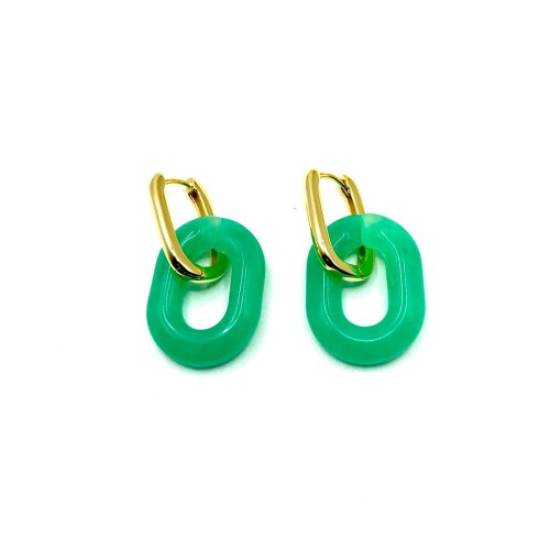 copy of Multicolor zircons chain hoop earrings