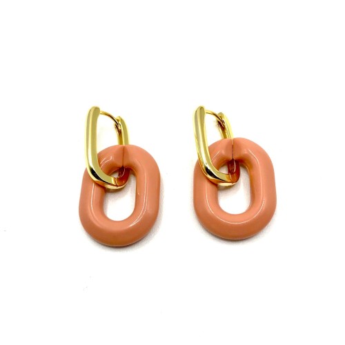 copy of Multicolor zircons chain hoop earrings