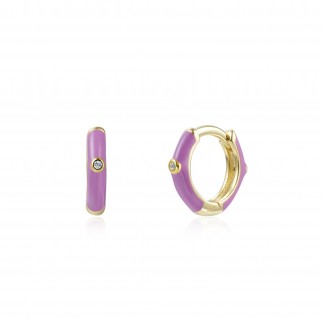 Purple malibu hoop earrings